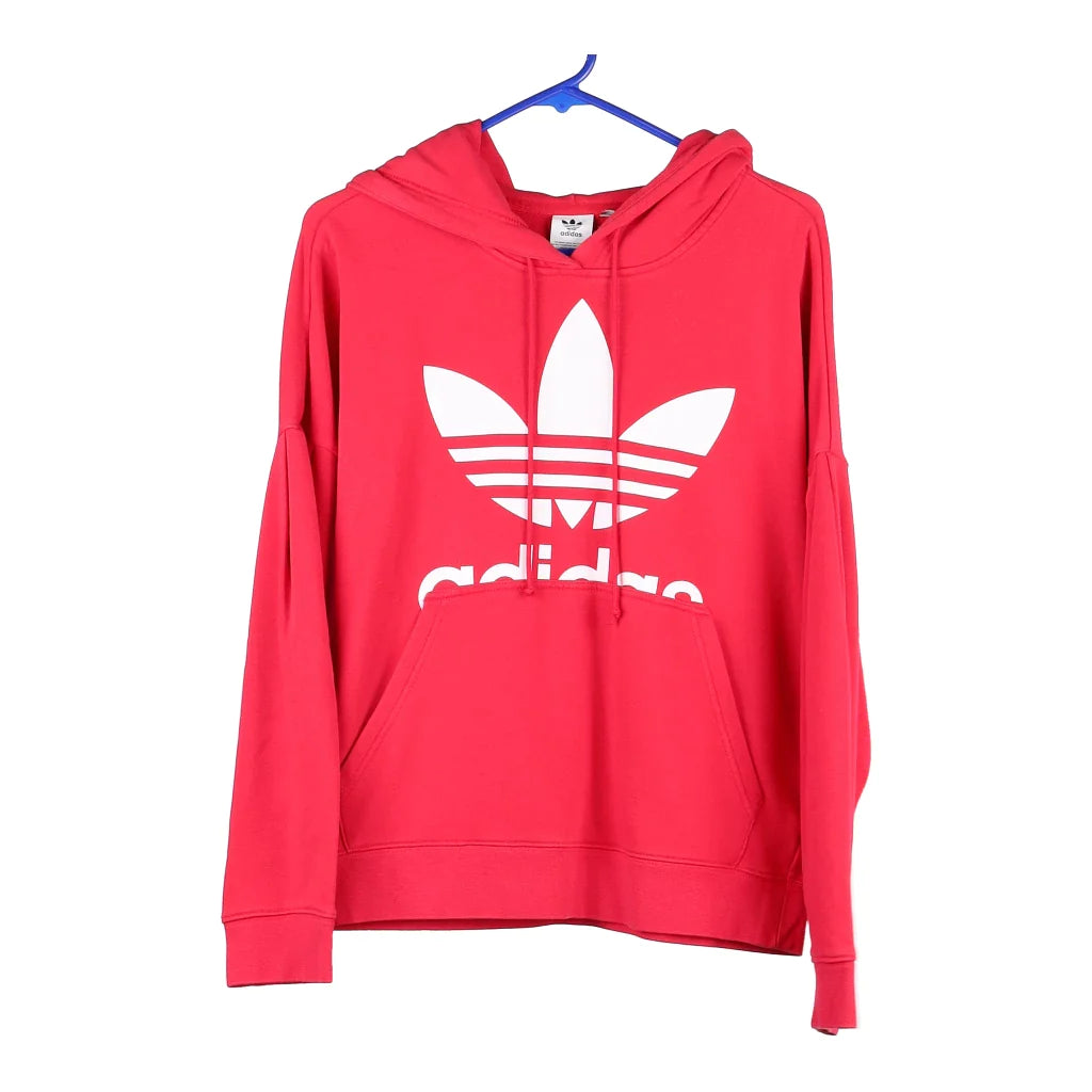 image of Adidas Spellout Hoodie - Small Pink Cotton Blend