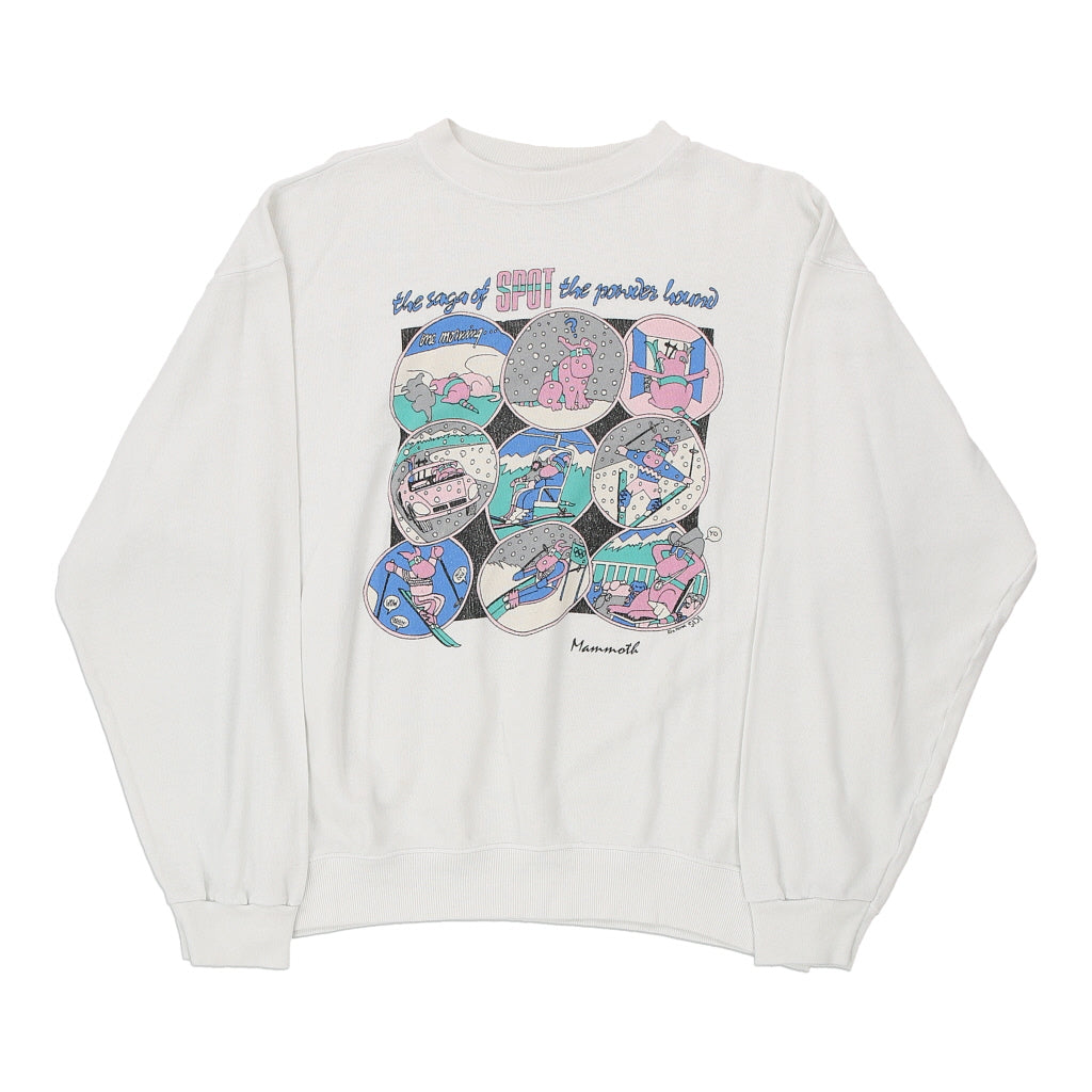 image of Unbranded Graphic Sweatshirt - Small White Cotton Blend