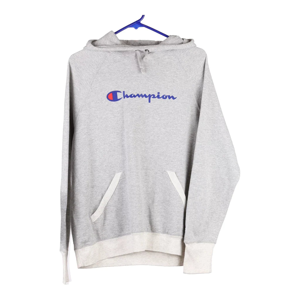 image of Champion Hoodie - Large Grey Cotton Blend