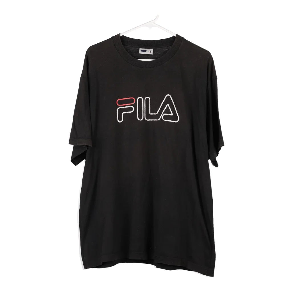 Image of Fila Spellout T-Shirt - XL Black Cotton