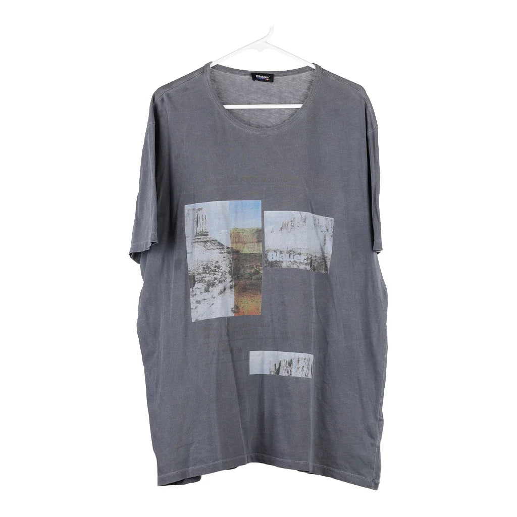 image of Blauer Graphic T-Shirt - 2XL Grey Cotton