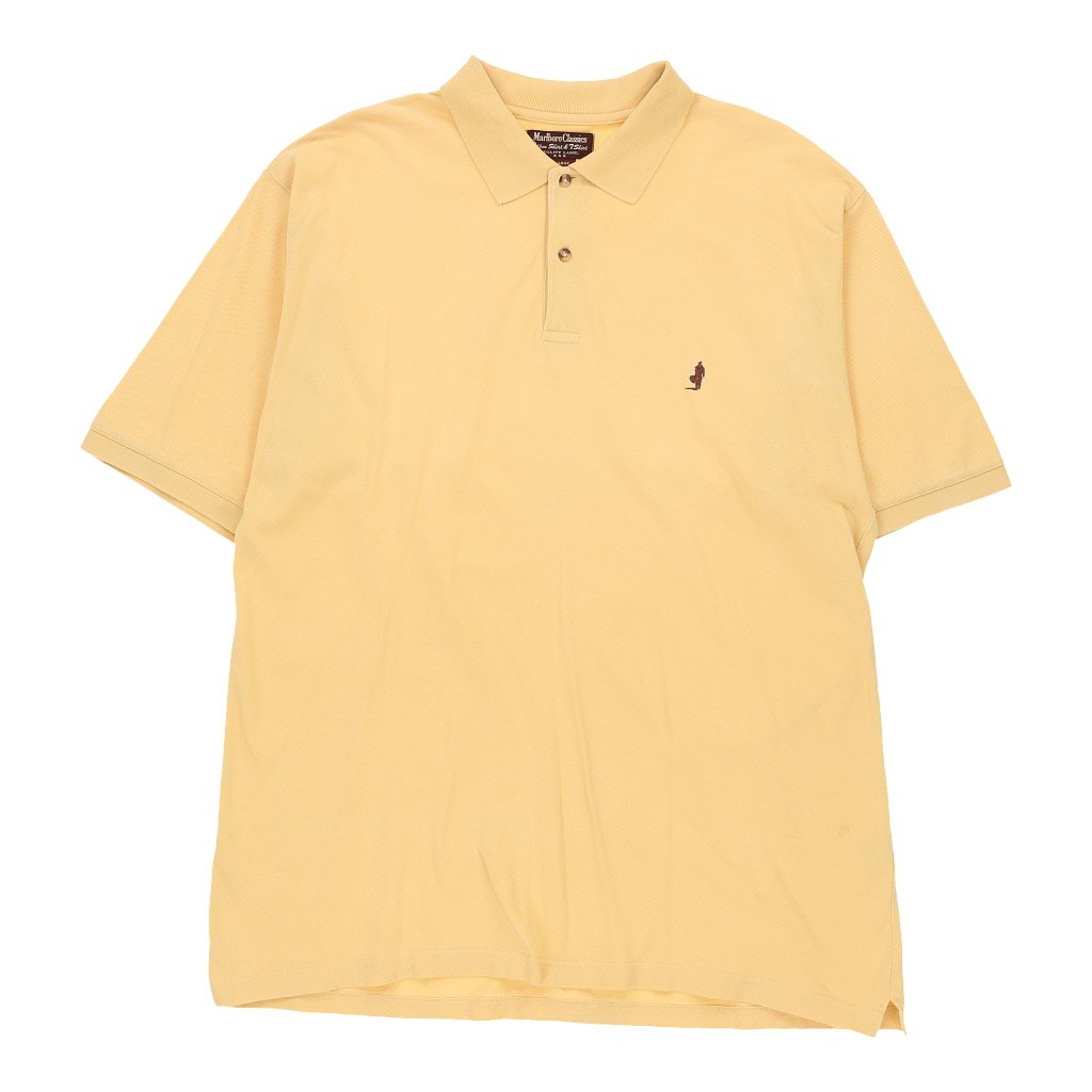Excel dilemma Hover Vintage Marlboro Classics Polo Shirt - 2XL Yellow Cotton