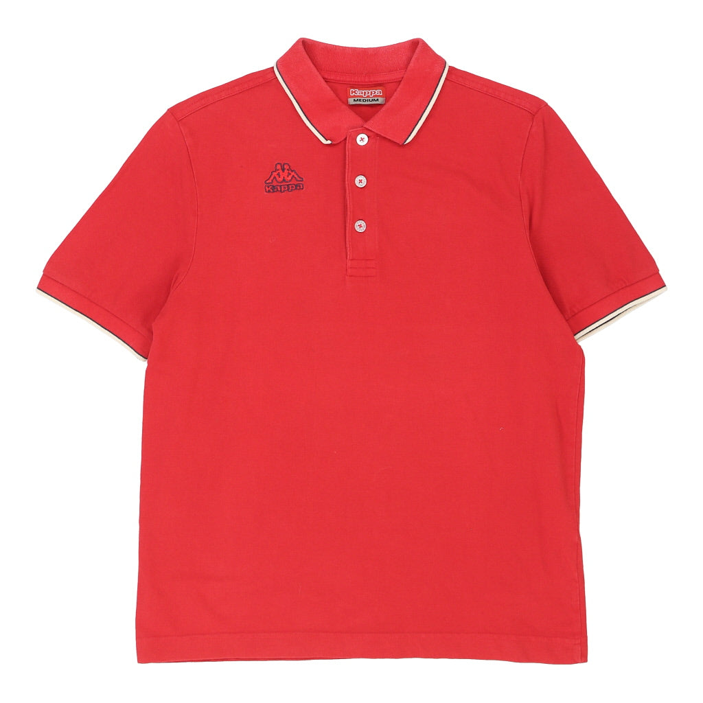 Kappa Polo Shirt - Medium Red Cotton – Thrifted.com