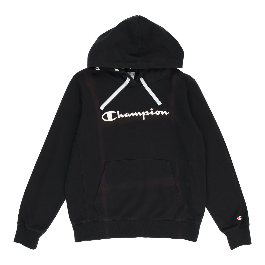 image of Vintage Champion Hoodie - XL Black Cotton