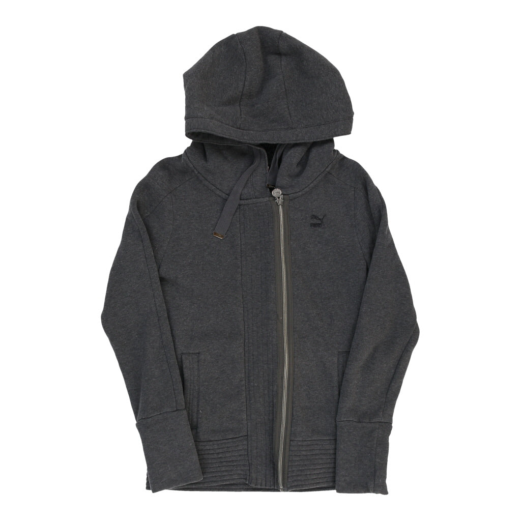 image of Vintage Puma Hoodie - Small Grey Cotton