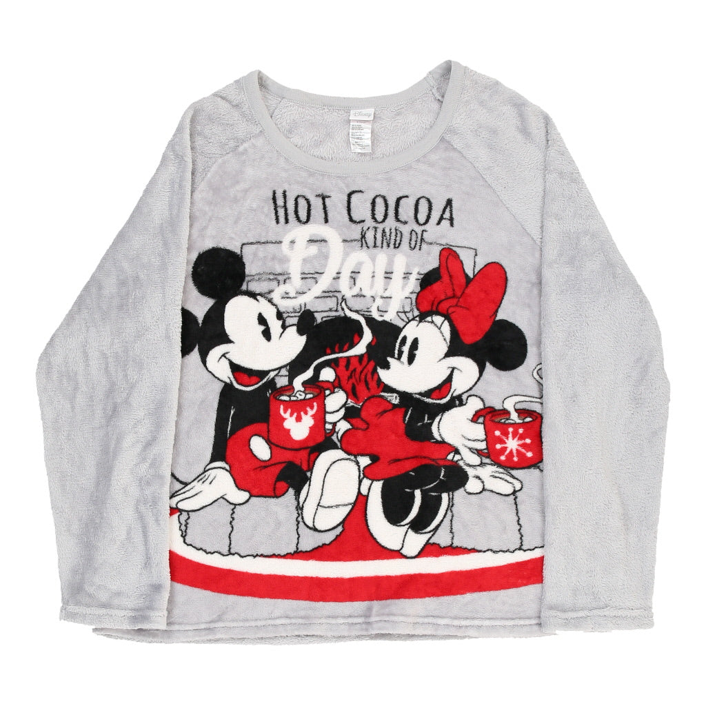 image of Vintage Disney Fleece - Medium Grey Polyester