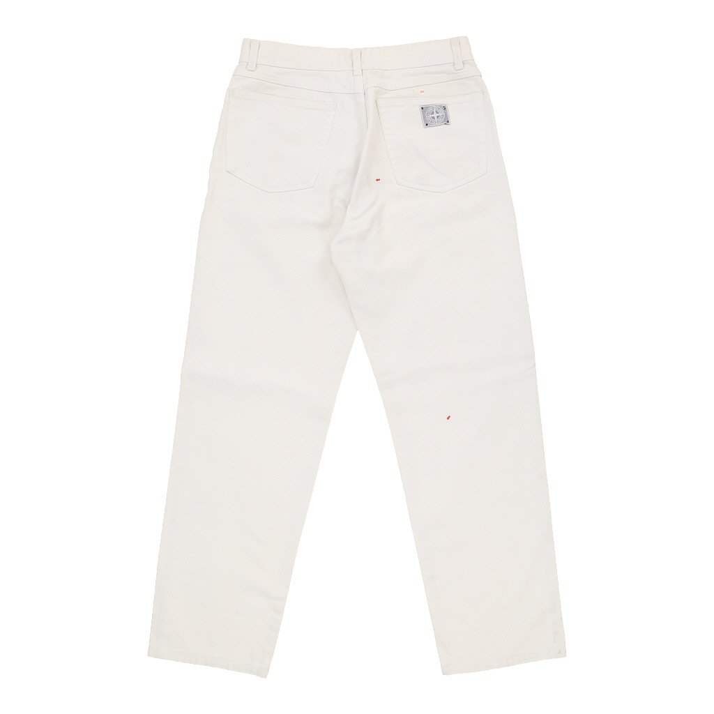 Contour Toeschouwer Zeemeeuw Vintage Stone Island Jeans - 30W 30L White Cotton