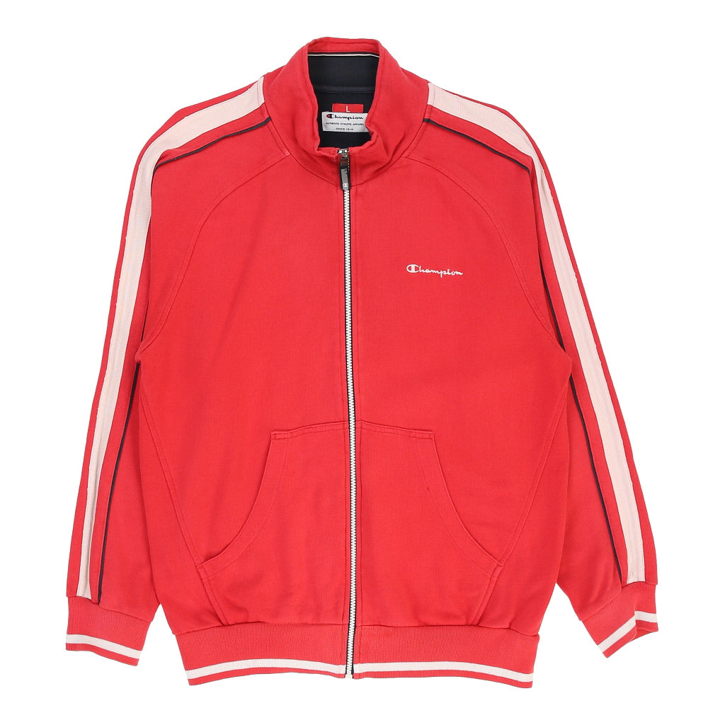 Image of Vintage Champion Zip Up - Large Red Cotton