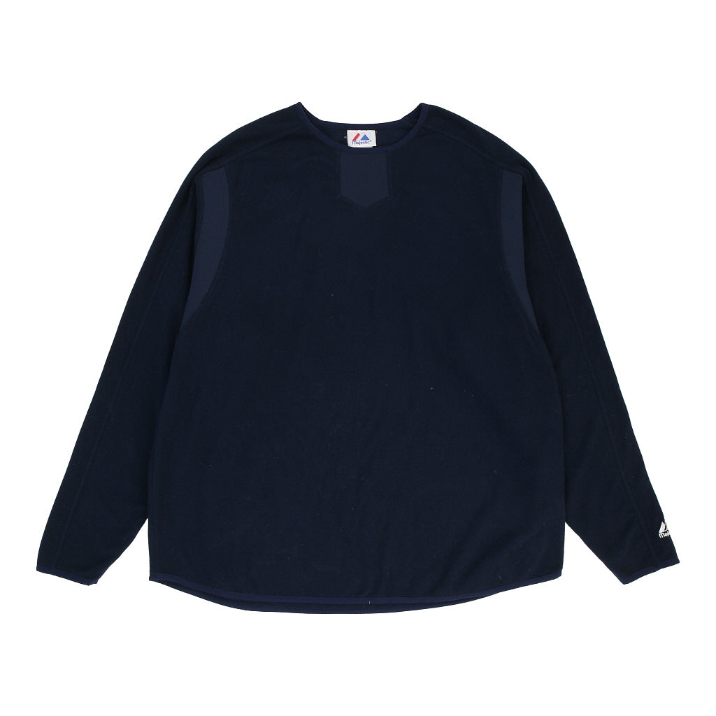 image of Vintage Majestic Fleece - XL Navy Polyester