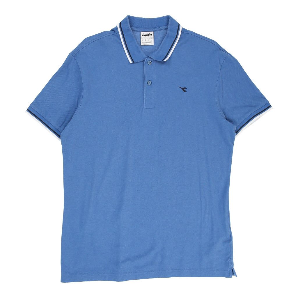 Image of Vintage Diadora Polo Shirt - XL Blue Cotton