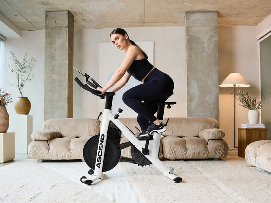 woman on spin bike