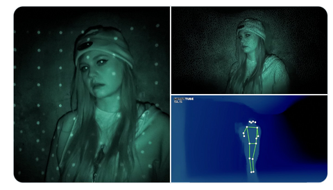 Machine learning pose detection algorithms in use on a paranormal investigation using GhostTube SLS