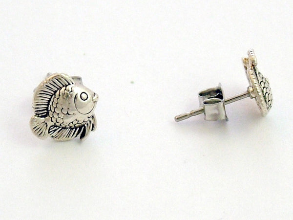 Sterling Silver & Surgical Steel small tropical fish stud earrings ...