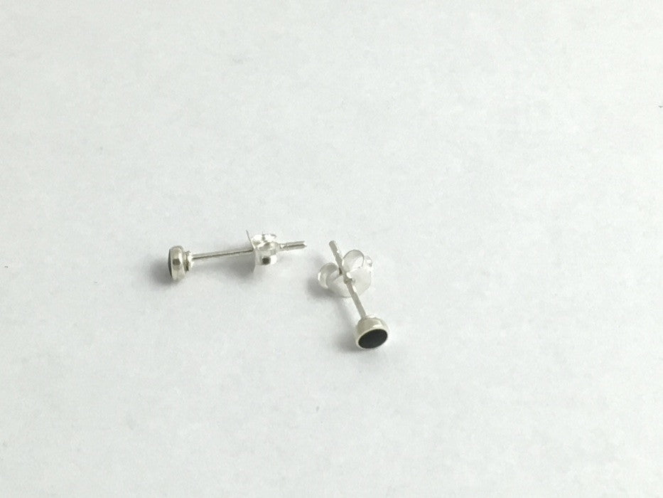 tiny black stud earrings