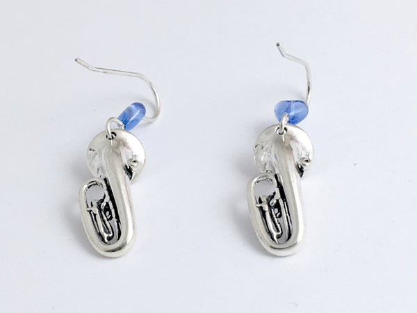 Sterling Silver Tuba dangle earrings-music,marching band, instrument ...