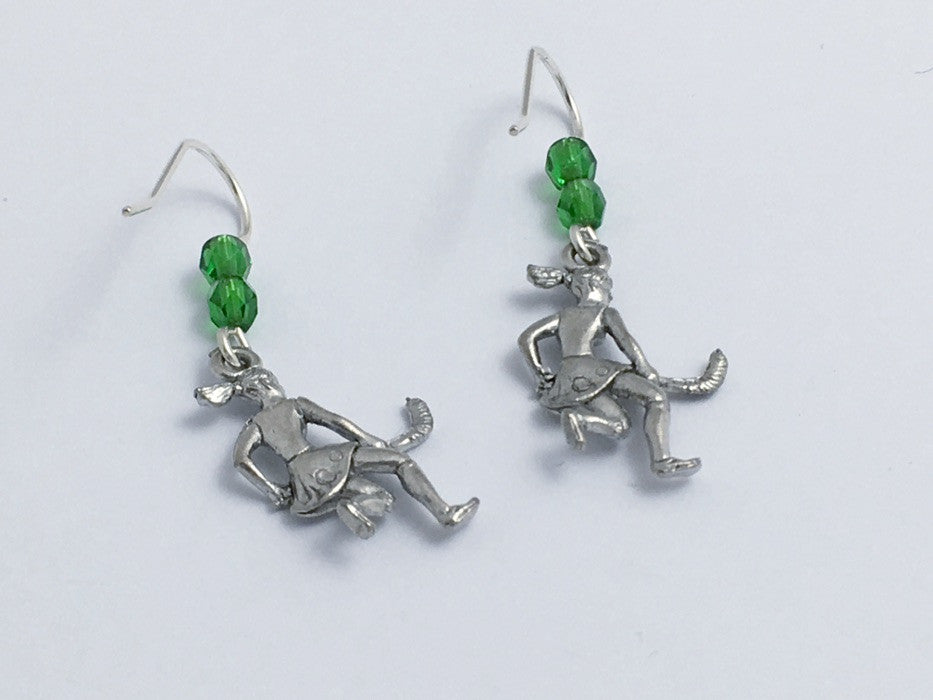 Pewter & sterling silver girls field hockey dangle earrings-team color ...