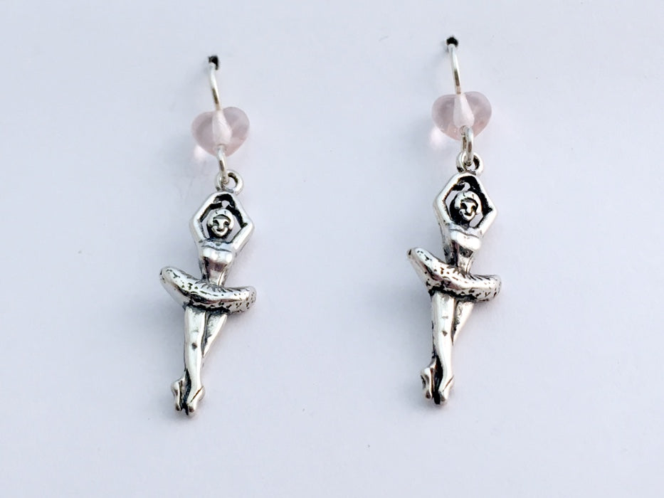 Sterling Silver Ballet Dancer in tutu dangle earrings-en pointe-dance ...