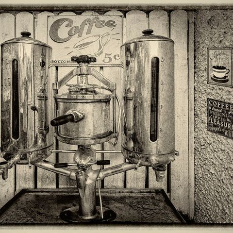 Machine à café des années 1800-1900