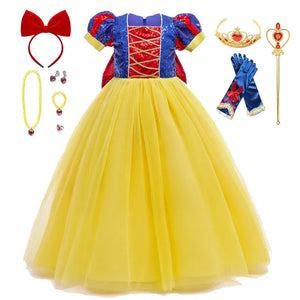 Children Girl Snow White Dress Princess Costume Kids Baby Birthday Halloween Party - 90shopping Co LLC