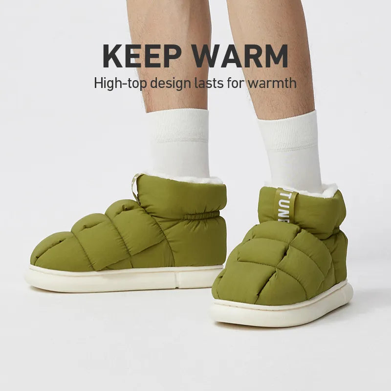 Waterproof Men's Winter Ankle Snow Boots Warm High Top Women Boots For Home