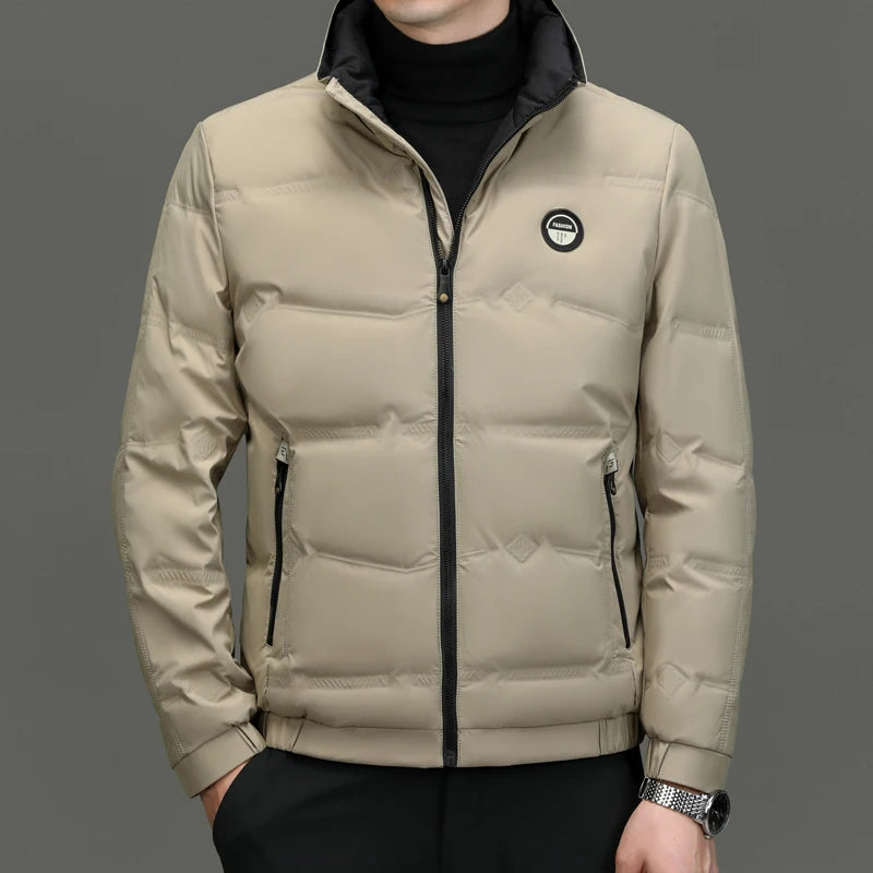 Short Thickened Warm Parka Men's Coat Down Jacket Top Printed Winter