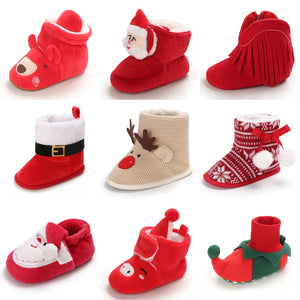 Baby Shoes Boys Girls Toddler First Walkers Soft Bottom Infant Flats Warm Snow Boots - 90shopping Co LLC