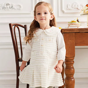 Dave Bella Beige Princess Dress For Girls Beautiful Dresses Party Costumes Kids - 90shopping Co LLC
