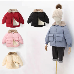 Autumn Winter Baby Children Parkas Toddler Kids Warm Jackets Long Sleeve Clothing - 90shopping Co LLC
