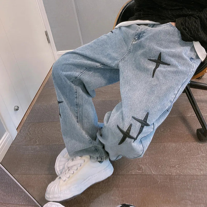 Cargo Pants Streetwear Baggy men Jeans Spring Autumn Men Korean Fashion