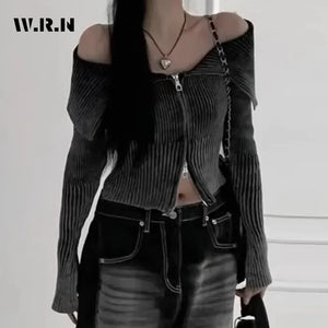 Women Hotsweet Solid Color Knitting Long Sleeve Slim Cardigans - 90shopping Co LLC