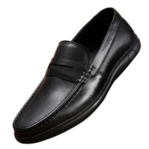 Genuine Leather Men Casual Shoes Italian Mens Loafers Moccasins Breathable Slip - 90shopping Co LLC