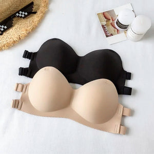 Women Bra Breathable Push UP Bras Seamless Wire Free Solid Lingerie Invisible - 90shopping Co LLC