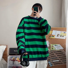 Spring Men Classic Striped Hoodies Mens Hip Hop Streetwear Sweatshirt