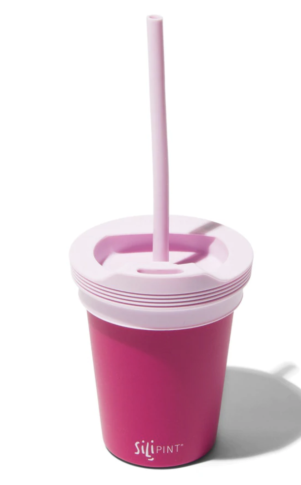 Silipint Kids Tumbler with Straw - Coral Reef