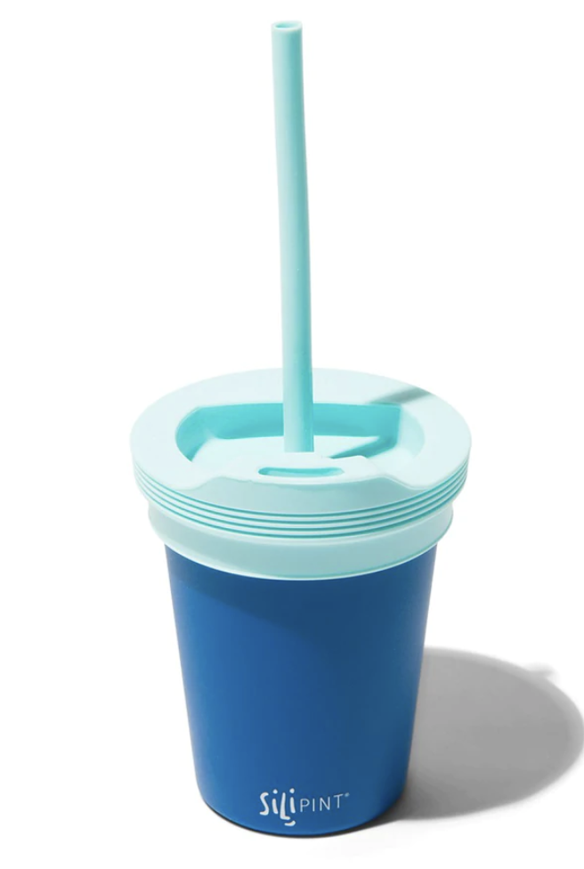 Silipint Kids 8oz Tumbler with straw & lid-Coral Reef – Featherandvine