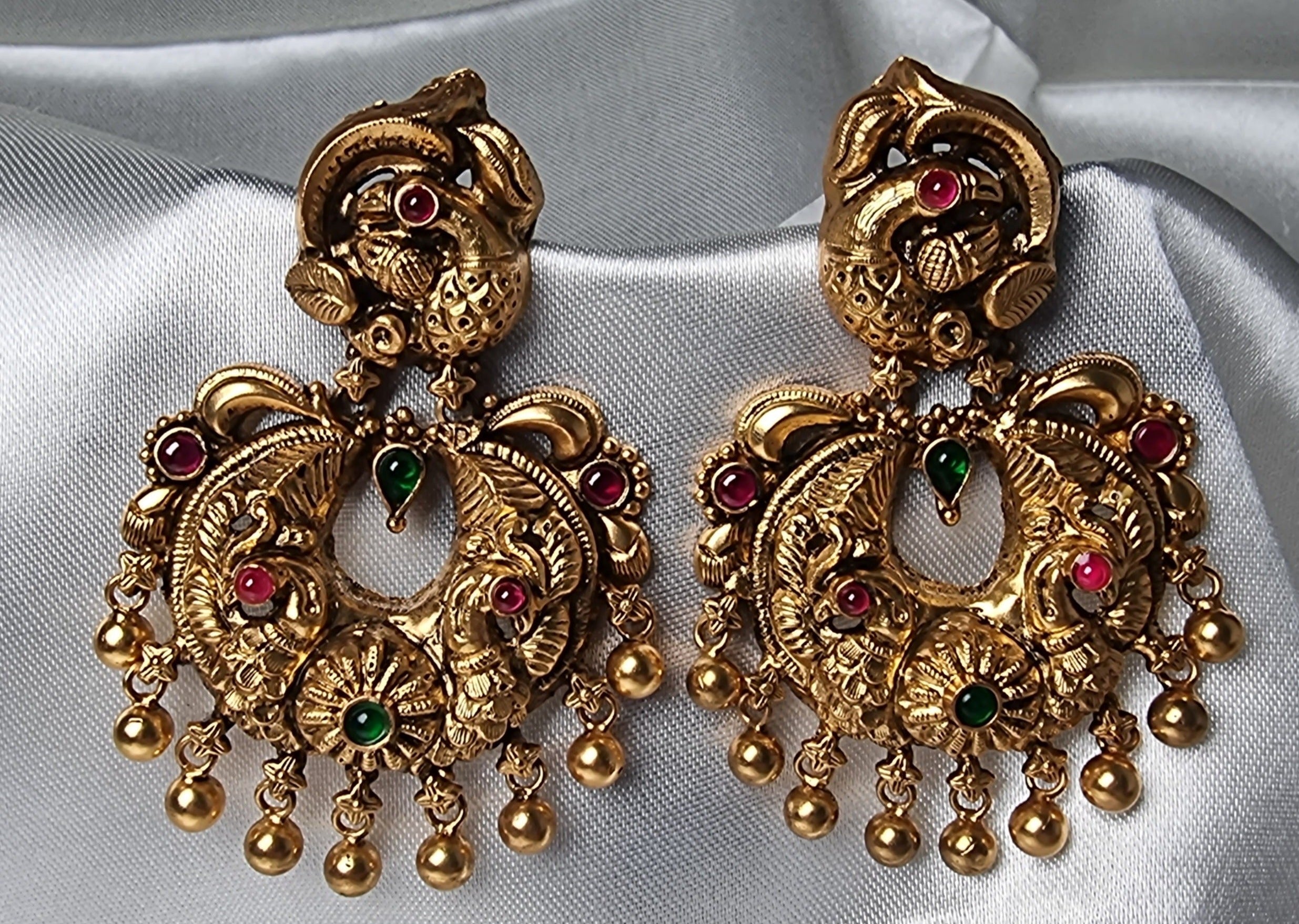 Lumibella Fashion Golden Big AD Chandbali Earrings at Rs 2255/pair in  Chennai