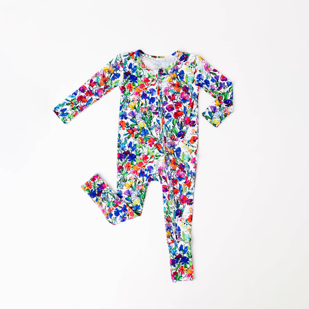 Flutterby Butterfly Bamboo Baby Convertible Footie Pajama