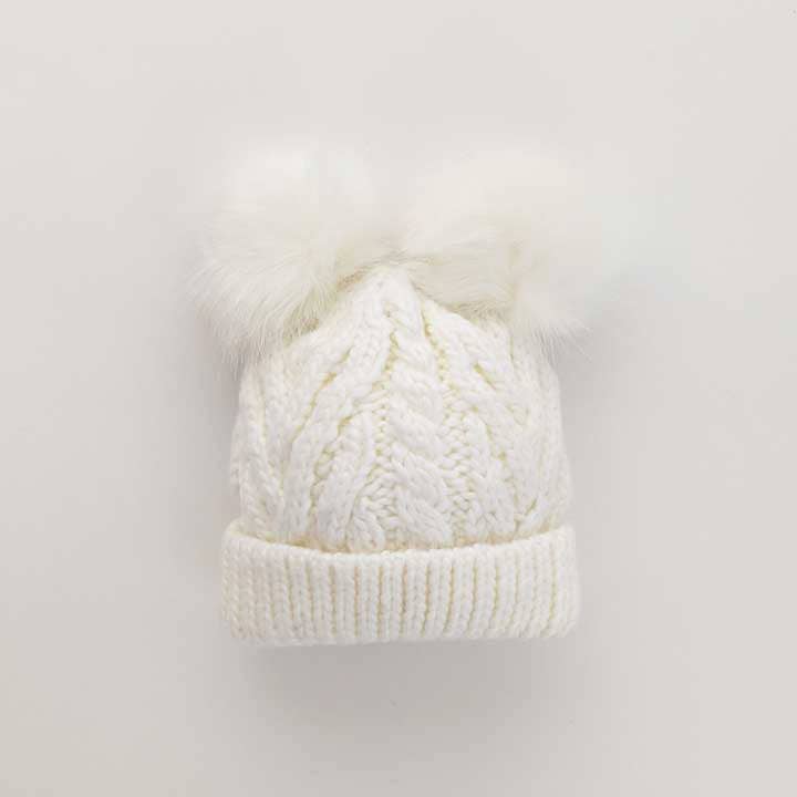 Huggalugs Champagne Chenille Beanie Hat S (0-6 Months)