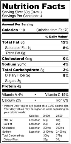 Ala Goa Nutrition Facts