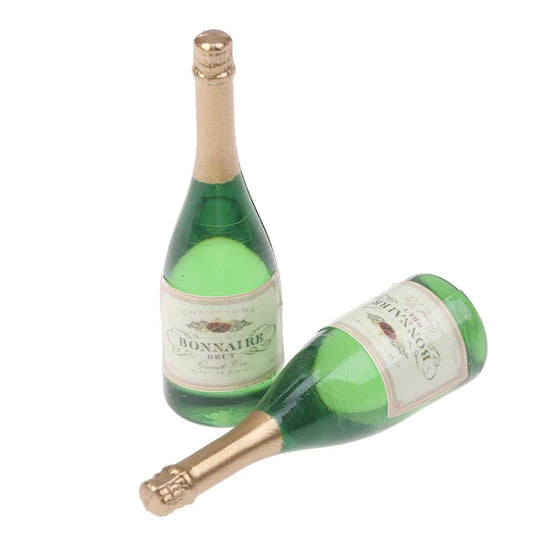 2pcs Miniature Champagne Bottles