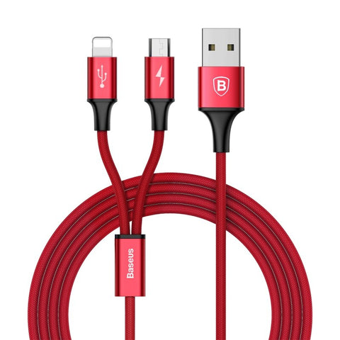 Baseus Rapid Series 2-in-1 Cable Micro/Lightning 3A 1.2M Type-C - Micro/Lightning