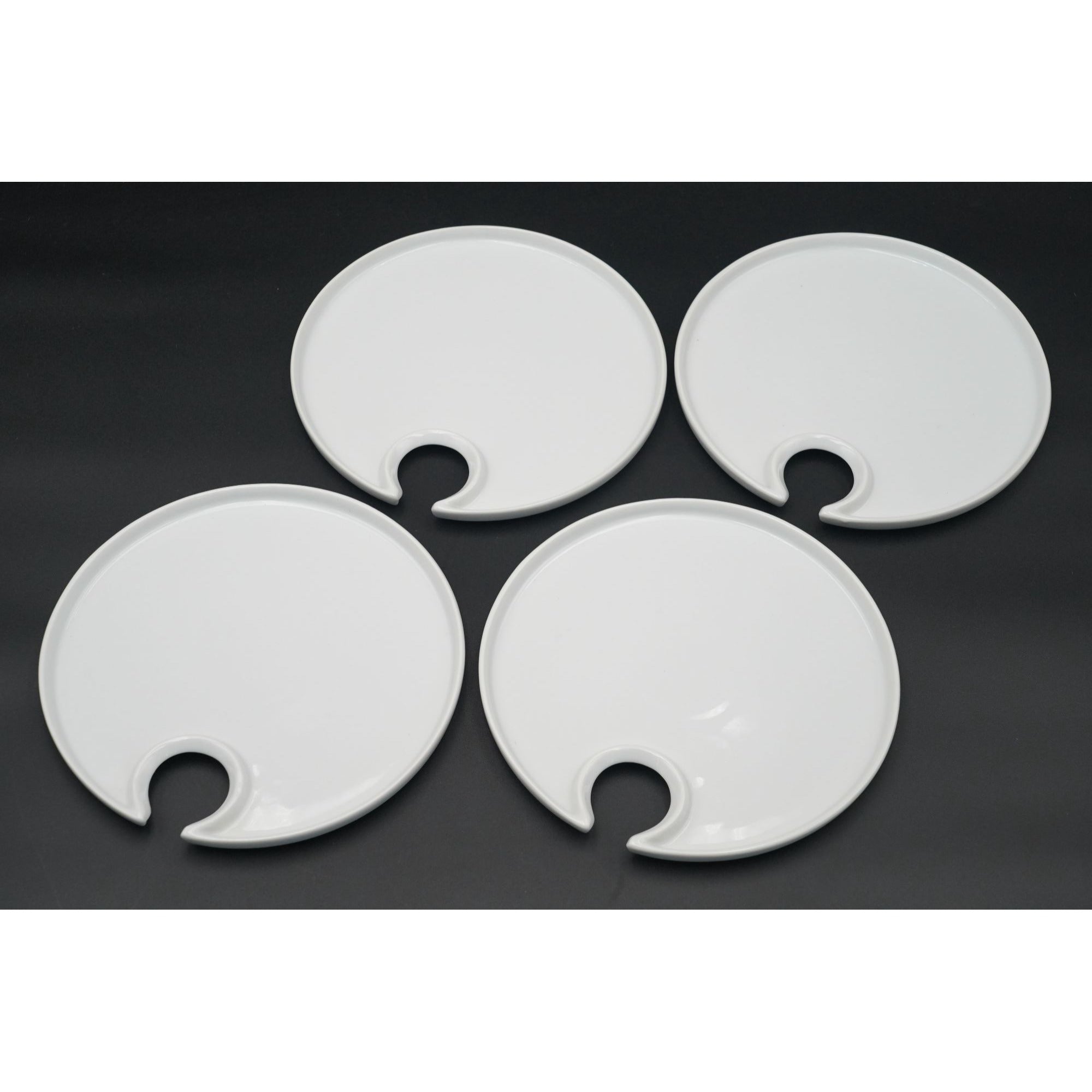 Pottery Barn Great White 8" Wine and Cheese Plates Set of 4