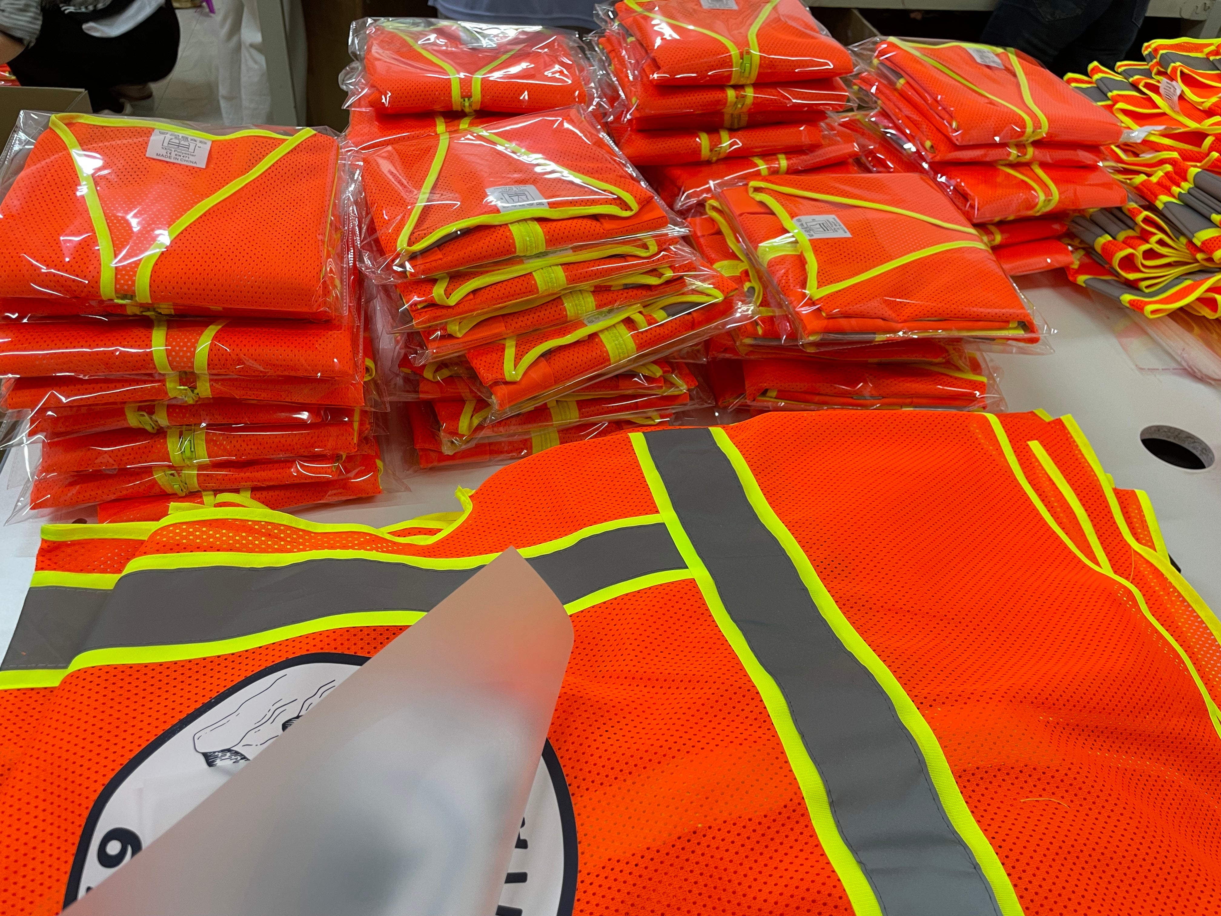 custom safety vest orange high vis vest custom logo
