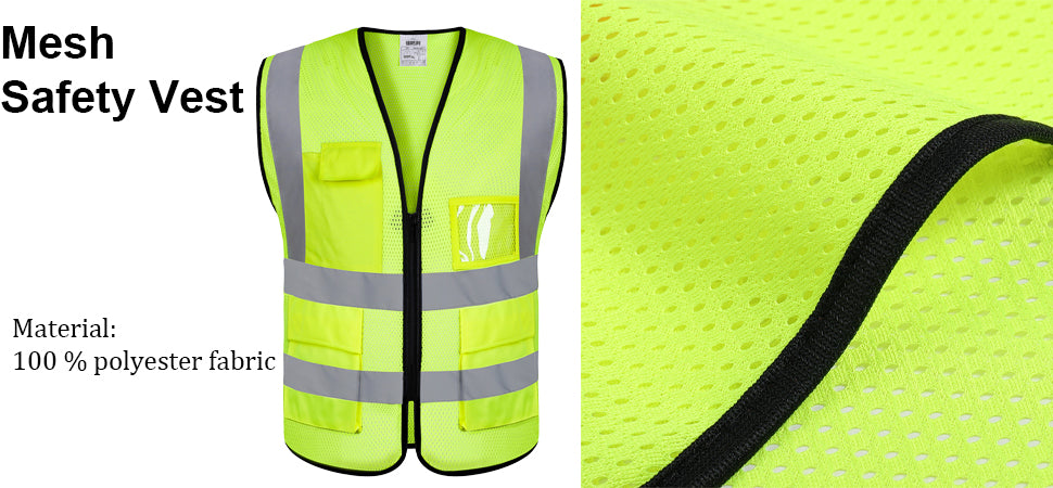 custom mesh safety vest no minimum