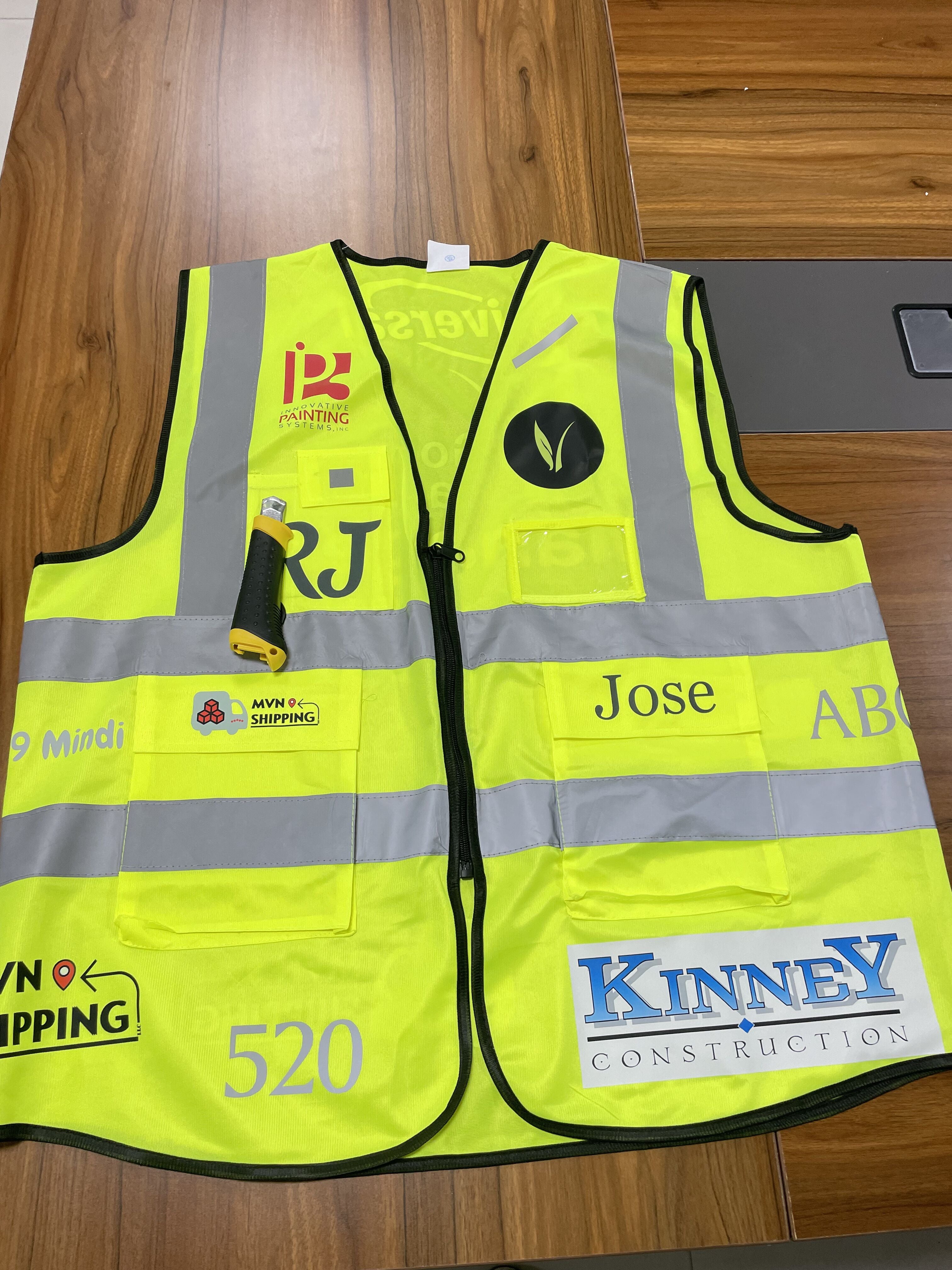 custom safety vest with logo personalize safety vest