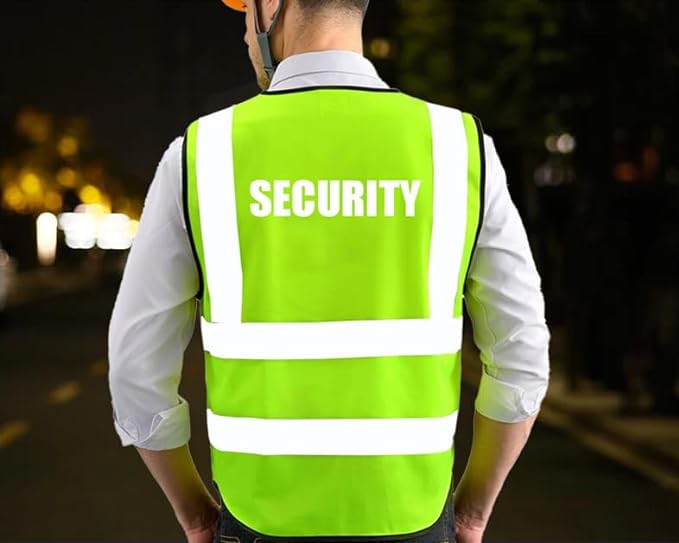 logo reflective vest with custom reflective fonts