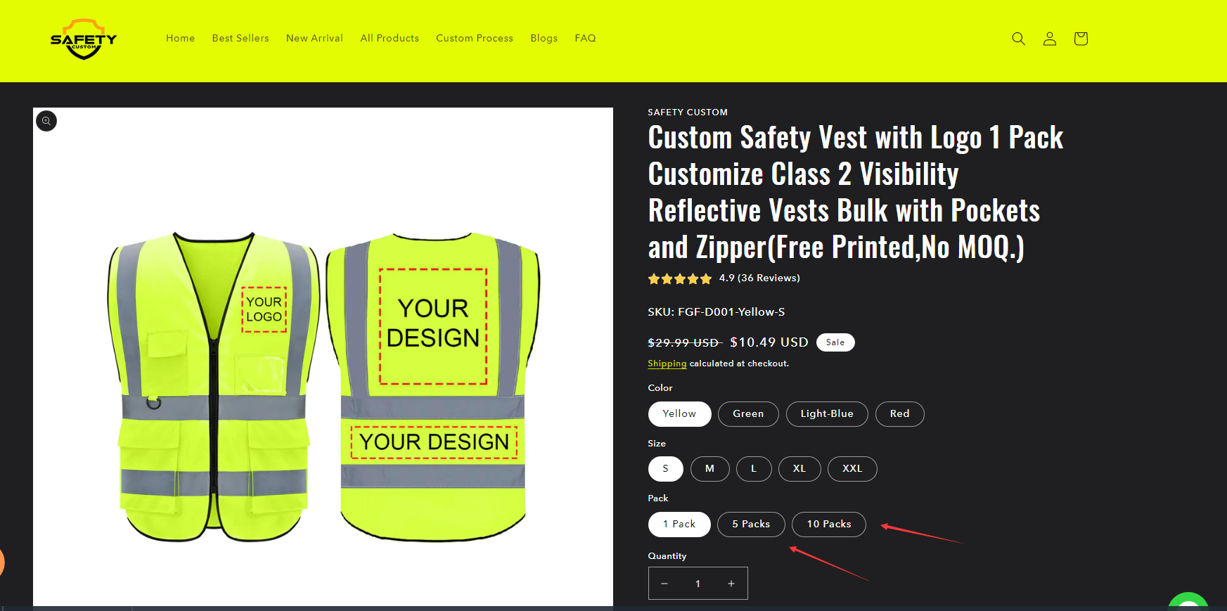 custom hi vi vest with company logo