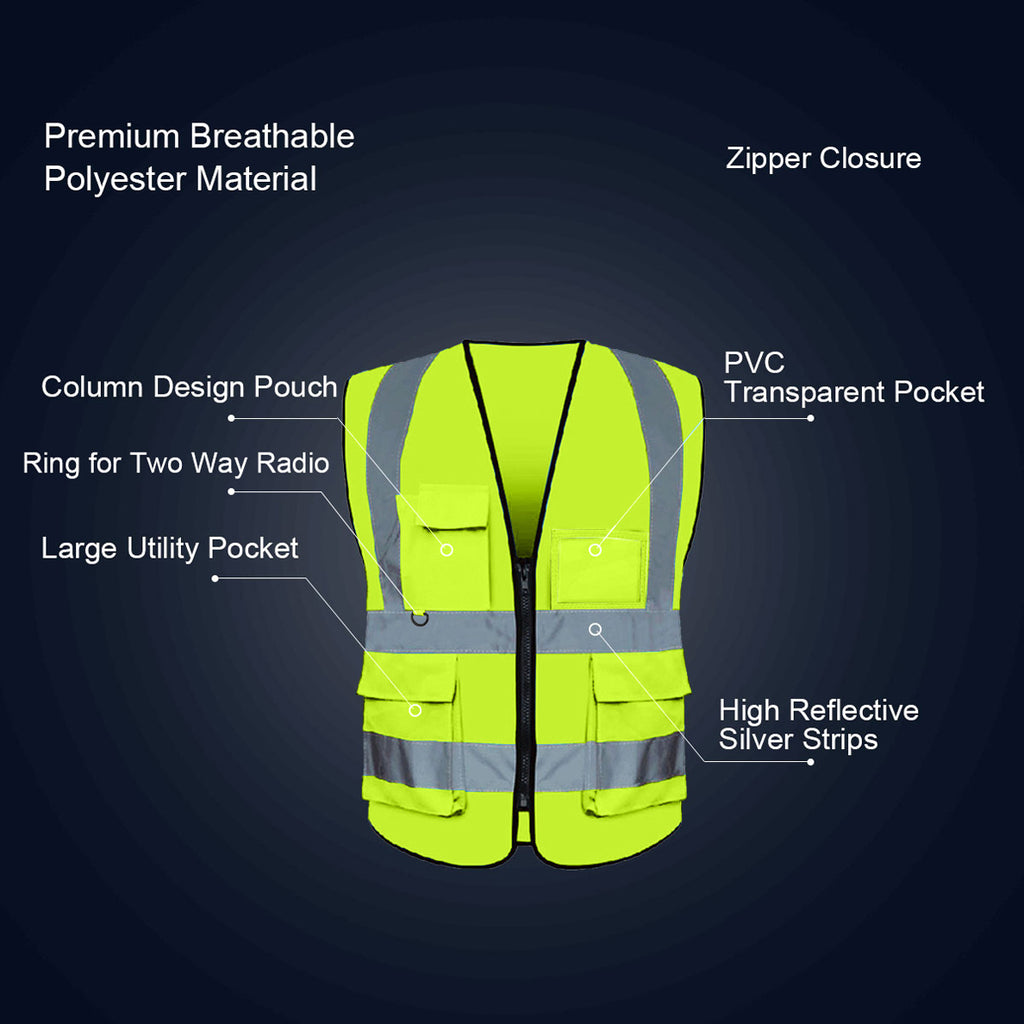 Custom Safety Vest with Logo 1 pack Customize Class 2 Visibility Refle ...