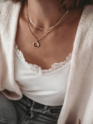 Ketten Layering in Rose Gold styled by Melanie Mirabel