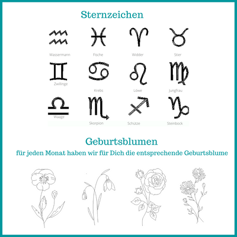 Sternzeichen und Geburtsblumen